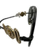 Versace Black & Gold Metal Medusa Brow Bar Aviator Sunglasses Black & Gold