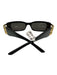Balenciaga Black & Gold Acetate Loop Rectangle Sunglasses Black & Gold