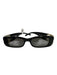 Balenciaga Black & Gold Acetate Loop Rectangle Sunglasses Black & Gold