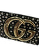 Gucci Black Acetate Rhinestone Rectangle Sunglasses Black
