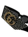 Gucci Black Acetate Rhinestone Rectangle Sunglasses Black