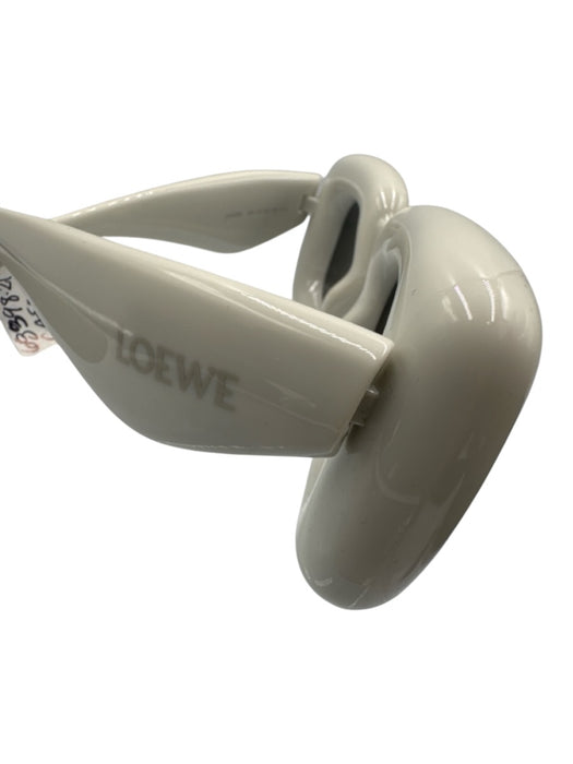 Loewe White & Gold Acetate Logo Shield Sunglasses White & Gold