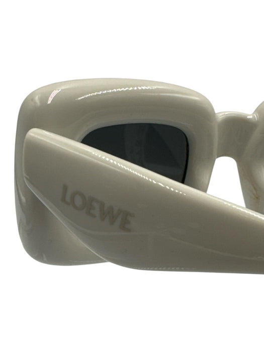 Loewe White & Gold Acetate Logo Shield Sunglasses White & Gold