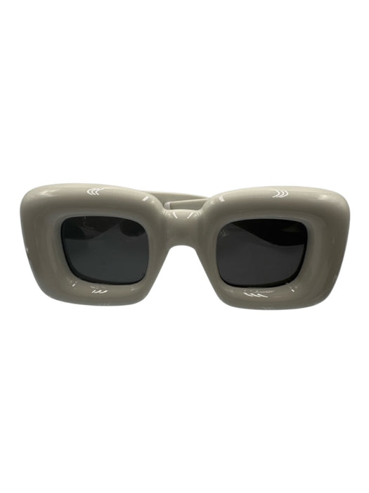 Loewe White & Gold Acetate Logo Shield Sunglasses White & Gold