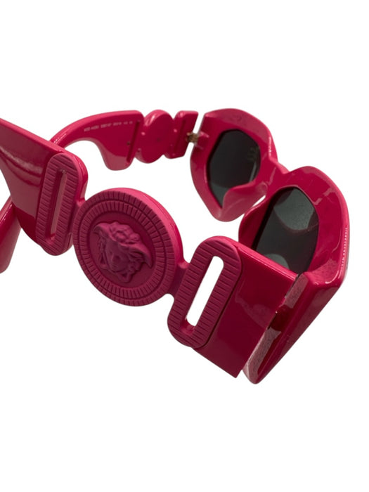 Versace Hot pink Acetate Bezel Rectangle Sunglasses Hot pink
