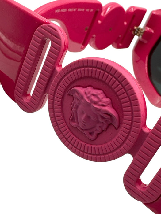 Versace Hot pink Acetate Bezel Rectangle Sunglasses Hot pink