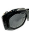 Versace Black Acetate Bezel Oversized Square Sunglasses Black
