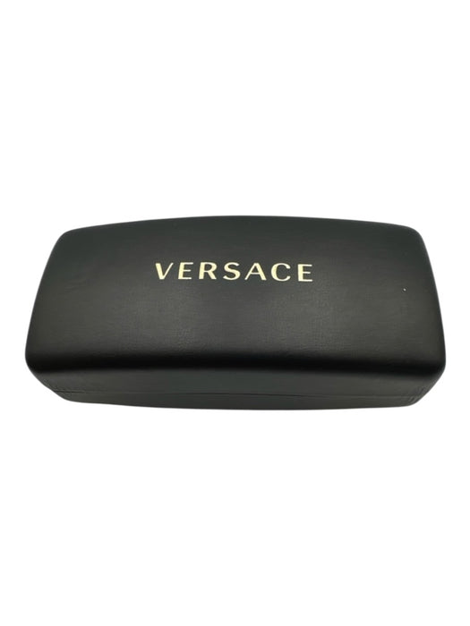 Versace Black Acetate Bezel Oversized Square Sunglasses Black