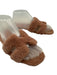 Hermes Shoe Size 39 Dusty Pink shearling Cut Out Slide Sandals Dusty Pink / 39