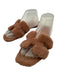 Hermes Shoe Size 39 Dusty Pink shearling Cut Out Slide Sandals Dusty Pink / 39