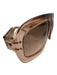 Dior Rose Gold Acetate Translucent Logo Gradient Shield Sunglasses Rose Gold