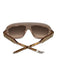 Dior Rose Gold Acetate Translucent Logo Gradient Shield Sunglasses Rose Gold