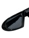Dior Black Acetate Cut Out Tinted Oval Sunglasses Black