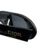 Dior Black Acetate Cut Out Tinted Oval Sunglasses Black