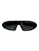 Dior Black Acetate Cut Out Tinted Oval Sunglasses Black