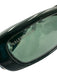 Balenciaga Dark Green & Silver Acetate Logo Rectangle Sunglasses Dark Green & Silver