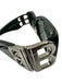 Balenciaga Dark Green & Silver Acetate Logo Rectangle Sunglasses Dark Green & Silver