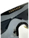 Versace Black Acetate Oversized medusa insignia Shield Sunglasses Black