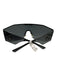 Versace Black Acetate Oversized medusa insignia Shield Sunglasses Black