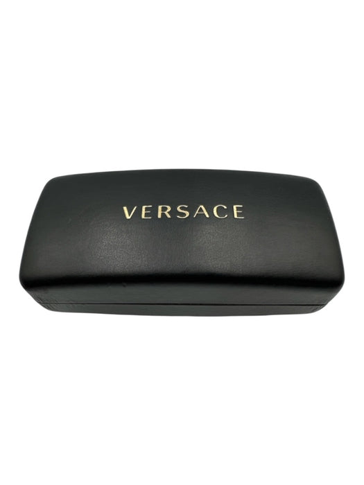 Versace Black Acetate Oversized medusa insignia Shield Sunglasses Black