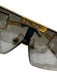 Balmain Black & Gold Metal Shield Sunglasses Black & Gold