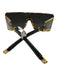 Balmain Black & Gold Metal Shield Sunglasses Black & Gold