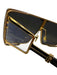 Balmain Black & Gold Metal Shield Sunglasses Black & Gold
