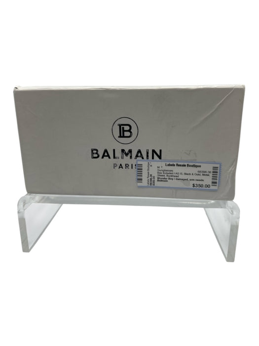 Balmain Black & Gold Metal Shield Sunglasses Black & Gold