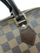Louis Vuitton Brown Coated Canvas Leather trim Damier Zip Rolled Handles Bag Brown / Medium
