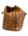 MCM Tan Brown Leather Reversable Monogram Pouch Included Tote Bag Tan Brown / XL