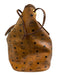MCM Tan Brown Leather Reversable Monogram Pouch Included Tote Bag Tan Brown / XL