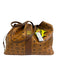 MCM Tan Brown Leather Reversable Monogram Pouch Included Tote Bag Tan Brown / XL