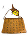 MCM Tan Brown Leather Reversable Monogram Pouch Included Tote Bag Tan Brown / XL