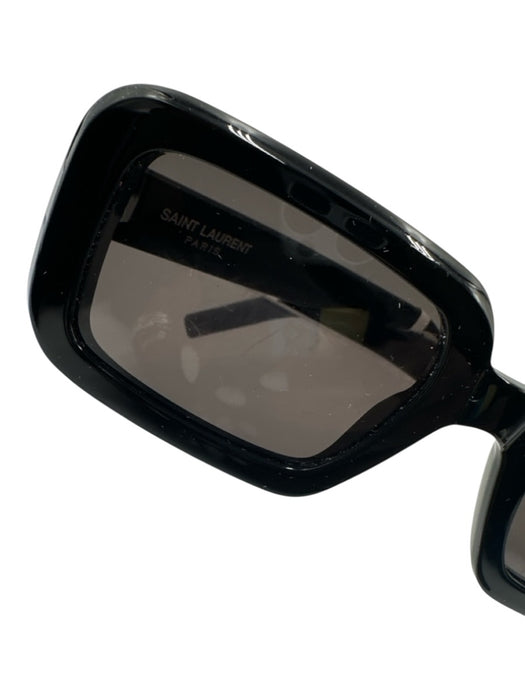 Saint Laurent Black Acetate Square Sunglasses Black