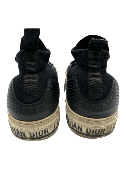 Dior Shoe Size 38 Black & Beige Leather & Textile Rubber Sole Sock Sneakers Black & Beige / 38
