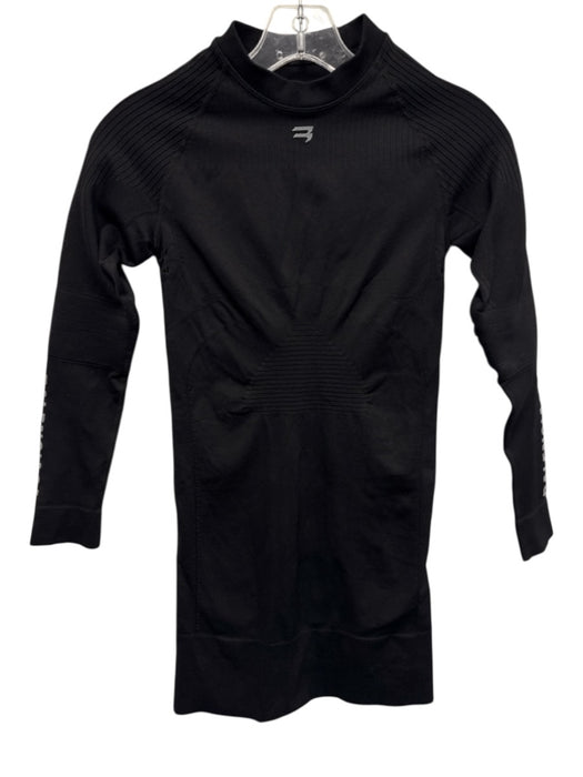 Balenciaga Size M Black Polyamide Long Sleeve Stretch Ribbed Top Black / M