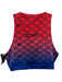 Off White Size L Red & Blue Poly Blend Logo Sports Bra Athletic Top Red & Blue / L