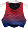 Off White Size L Red & Blue Poly Blend Logo Sports Bra Athletic Top Red & Blue / L