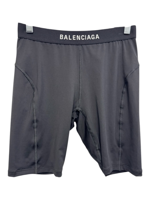 Balenciaga Size M Black Poly Blend Athletic Stretch Cycling Shorts Black / M