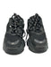 Balenciaga Shoe Size 37 Black Leather Synthetic Knit Lug sole Low Top Sneakers Black / 37