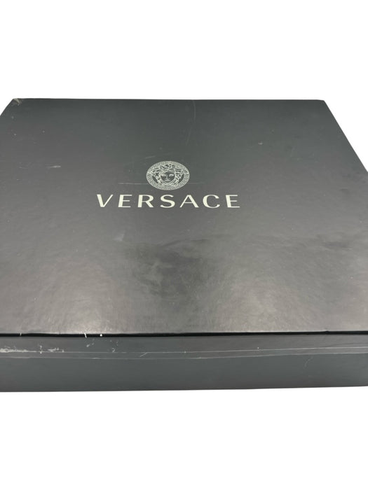 Versace Shoe Size 39.5 Black Leather Mid Calf Side Zip Platform Boots Black / 39.5