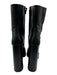 Versace Shoe Size 39.5 Black Leather Mid Calf Side Zip Platform Boots Black / 39.5
