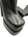 Versace Shoe Size 39.5 Black Leather Mid Calf Side Zip Platform Boots Black / 39.5