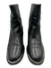 Chanel Shoe Size 39.5 Black Leather silver tone hardware Diamond Stitch Boots Black / 39.5