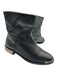 Chanel Shoe Size 39.5 Black Leather silver tone hardware Diamond Stitch Boots Black / 39.5