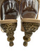 Chanel Shoe Size 39 Cream & Gold textile upper Brocade Lace Up Peep Toe Booties Cream & Gold / 39
