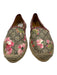 Gucci Shoe Size 38 Pink, Green, Brown Coated Canvas Leather trim Floral Flats Pink, Green, Brown / 38