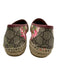 Gucci Shoe Size 38 Pink, Green, Brown Coated Canvas Leather trim Floral Flats Pink, Green, Brown / 38