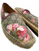 Gucci Shoe Size 38 Pink, Green, Brown Coated Canvas Leather trim Floral Flats Pink, Green, Brown / 38
