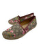 Gucci Shoe Size 38 Pink, Green, Brown Coated Canvas Leather trim Floral Flats Pink, Green, Brown / 38